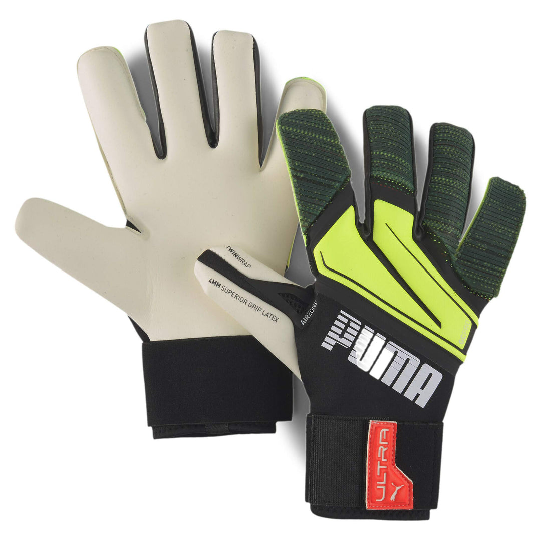 PUMA Ultra Grip 1 Hybrid Pro Torwarthandschuh blaugelb, 10 Unisex 44.5 Schwarz, 44.5 Schwarz