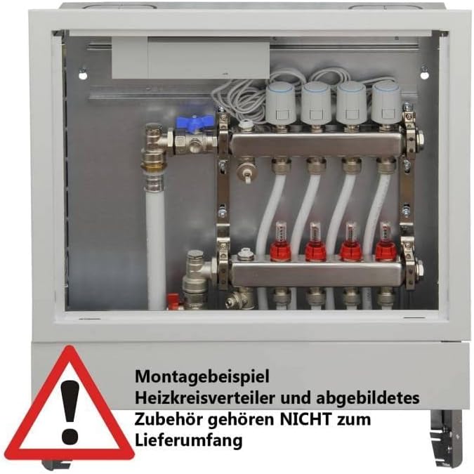 Verteilerschrank Unterputz bis max.7 Heizkreise zur Selbstmontage für Fussbodenheizung