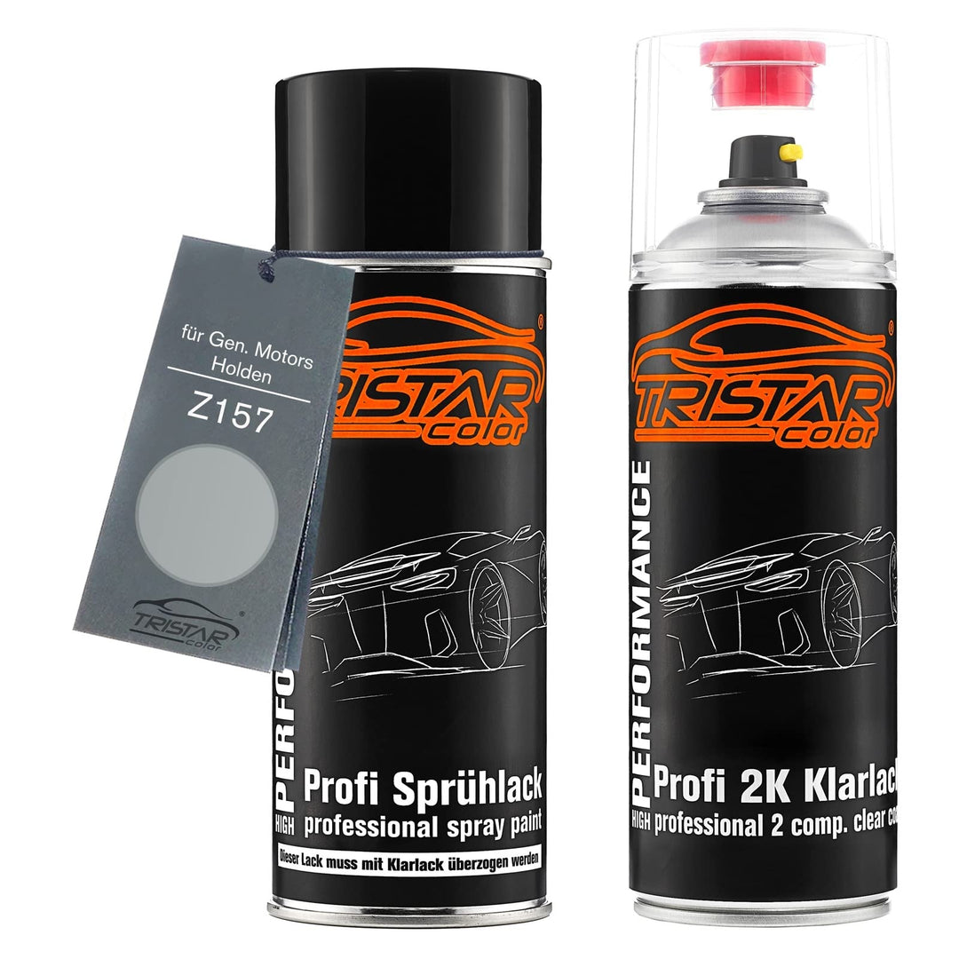 TRISTARcolor Autolack 2K Spraydosen Set für Gen. Motors/Holden Z157 Star Silver III Metallic Basisla