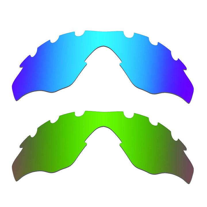 HKUCO Plus Mens Replacement Lenses For Oakley M2-Vented Blue/Green Sunglasses
