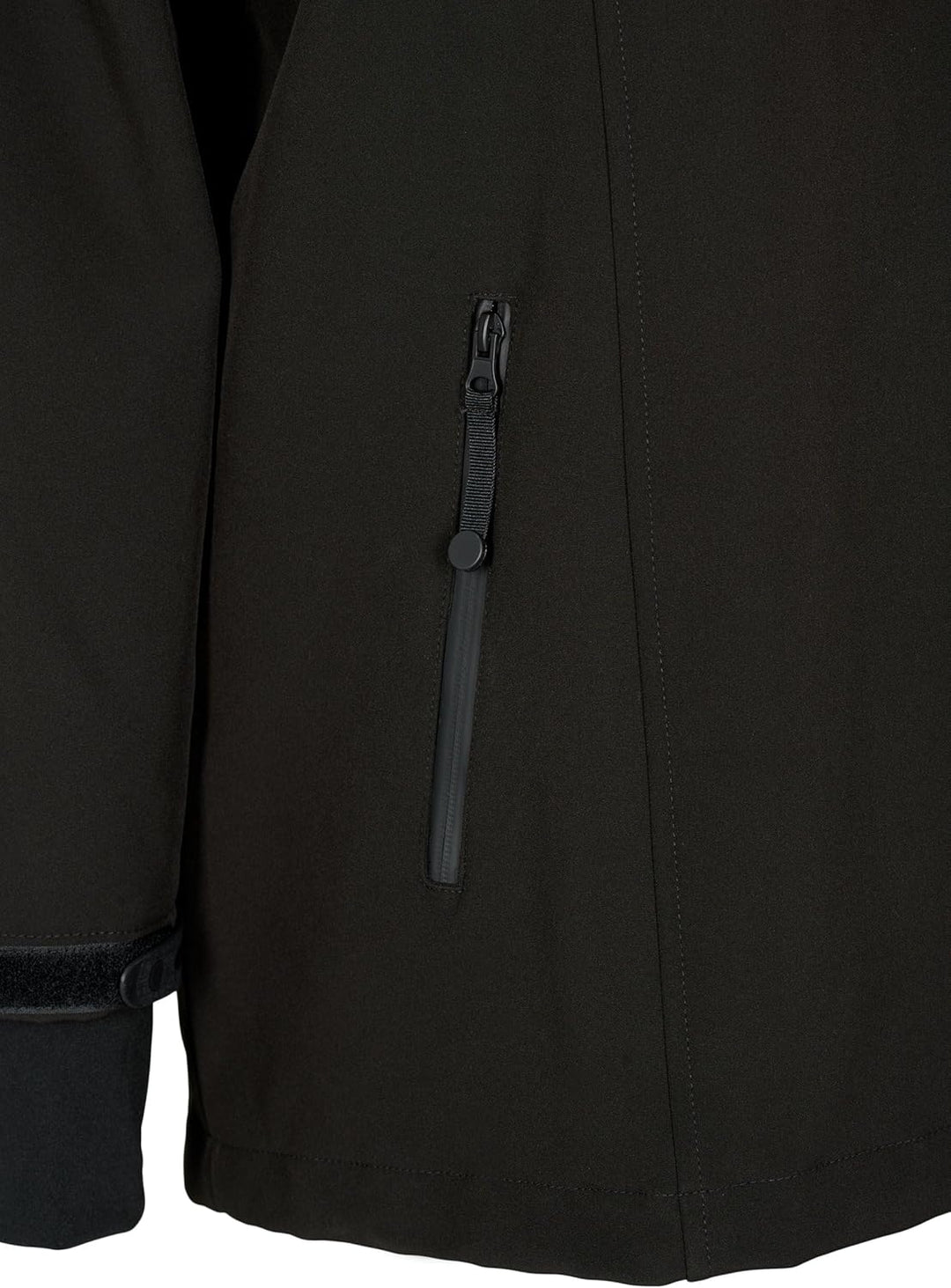 Zizzi Damen Grosse Grössen Softshell Jacke Kurz Kapuze Gr 54-56 Schwarz, 54-56 Schwarz