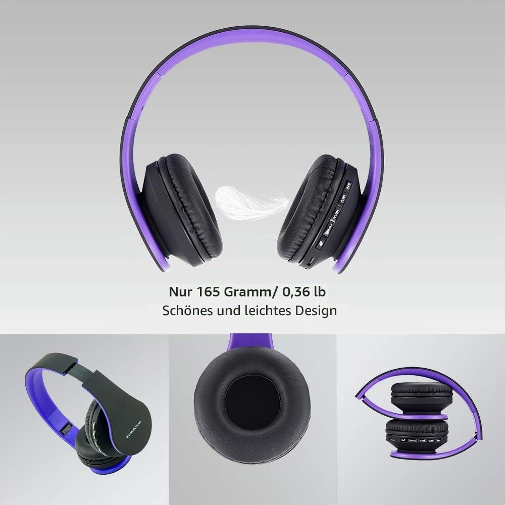 PowerLocus P1 Bluetooth Kopfhörer Kabellos, Wireless 5.0 Bluetooth Kopfhörer Over-Ear, Over Ear Kopf
