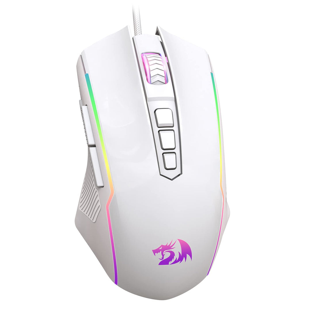 Redragon Gaming Maus, Gaming Mouse mit RGB und Einstellbar 8000 DPI, Maus mit 9 programmierbare Tast