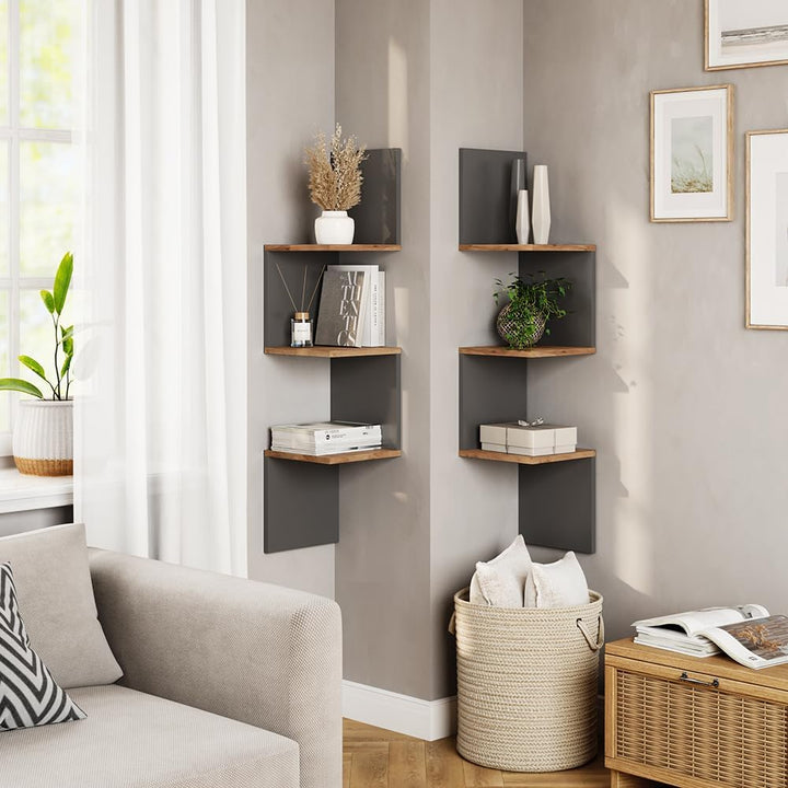 Vicco Eckregal Paolo, Bücherregal, Anthrazit, 28 x 116.4 cm 2er Set Anthrazit 116 cm, 2er Set, Anthr