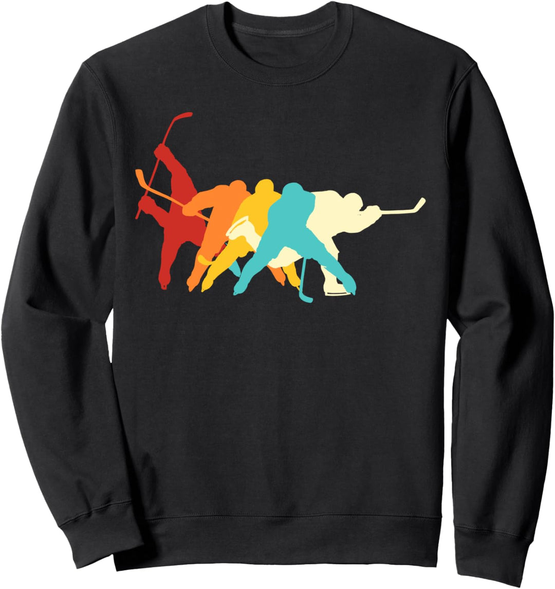 Retro Ice Hockey tee Retro Hockey Player Sweatshirt