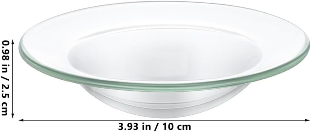 INOOMP 5 Stück Ersatzschale Wax Warmer Glas mit Rutschfester Basis für Duftlampen Wachsschmelzhalter