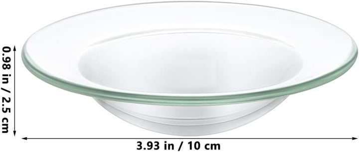 INOOMP 5 Stück Ersatzschale Wax Warmer Glas mit Rutschfester Basis für Duftlampen Wachsschmelzhalter