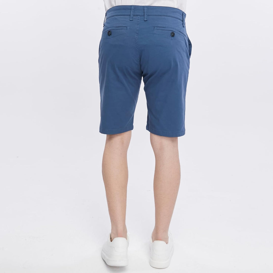Xact Herren Premium massgeschneiderte Stretch Chino Shorts 32W Horizon Blue, 32W Horizon Blue