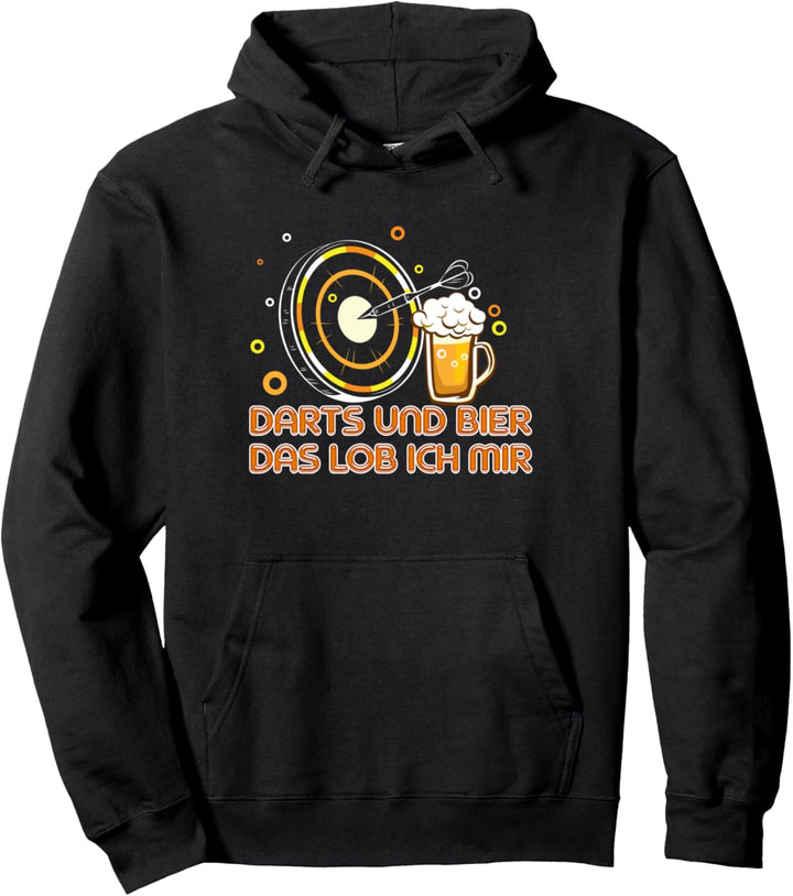 Darts Und Bier Pub Bierkrug Dartscheibe Pullover Hoodie