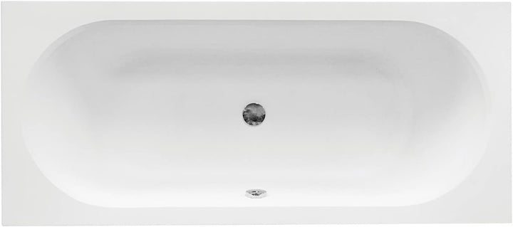 KOLMAN Badewanne VITAE Rechteck 150x75 mit Wannenträger, Ablaufgarnitur und Füssen Komplettset 4in1