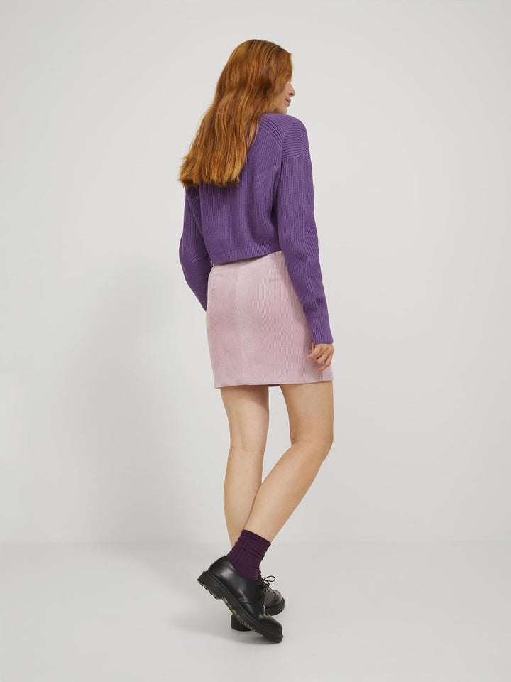 JJXX Damen Jxcarlota Ls Twist Cropped Cn Knit Pullover M Royal Lilac, M Royal Lilac