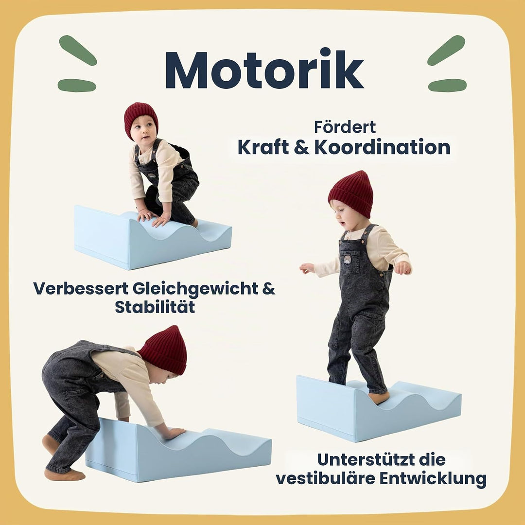 IGLU Soft Play Shape Wave Schaumstoffblock für Krabbel- und Kletterentwicklung für Baby und Kleinkin