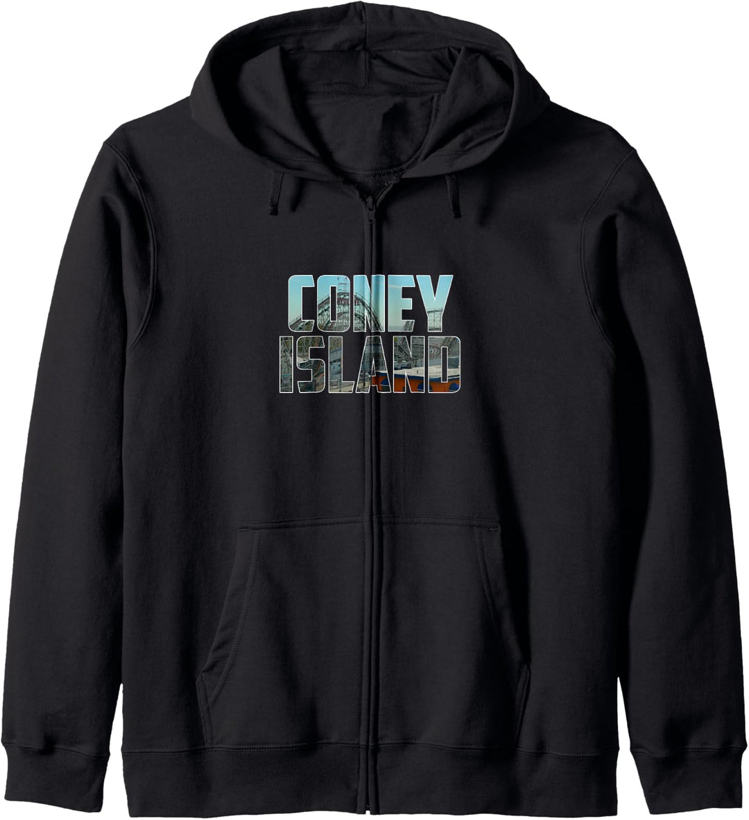 Coney Island Brooklyn NY New York Souvenir Achterbahn Kapuzenjacke