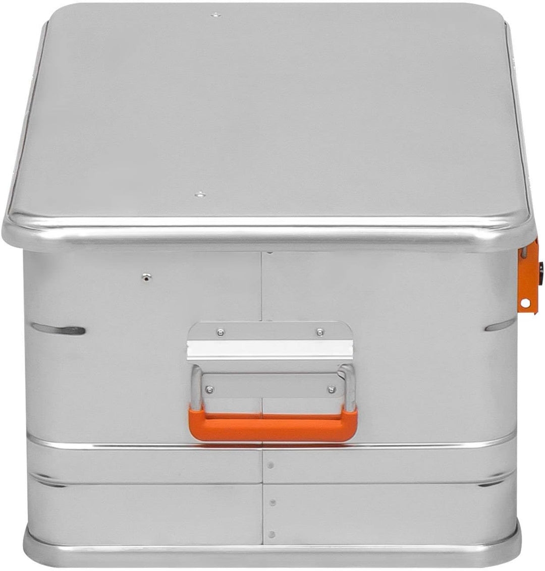 Alubox® Aluminiumbox 47 Liter Alukiste mit Deckel, extra stabiles 1 mm Aluminiumblech, Aussenmasse (