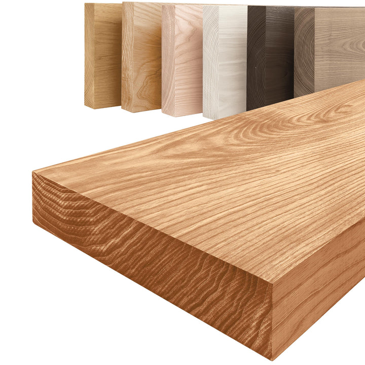 LAMO Manufaktur Wandregal Holz Gerade | Regal Farbe: Dunkel | Pure: ohne Montage Set | 80 cm Pure 80