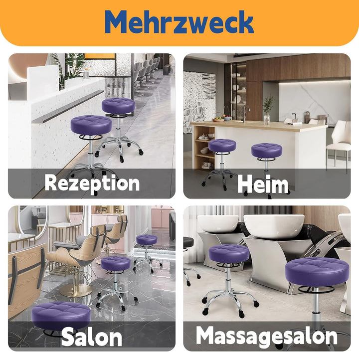 Rollhocker，Hocker höhenverstellbar mit ringheber，Dicker Schaumstoff für weichen Komfort，Stuhl mit Ro