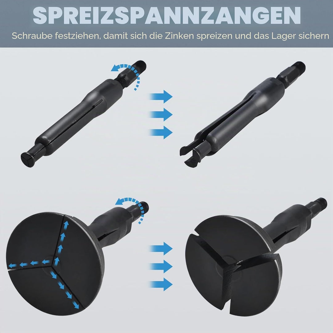 BOOMSTART 16tlg Innenlager Abzieher Innenabzieher Set, 5-58mm Lager Innenabzieher Set, Kugellager La