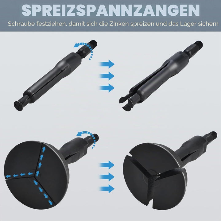 BOOMSTART 16tlg Innenlager Abzieher Innenabzieher Set, 5-58mm Lager Innenabzieher Set, Kugellager La
