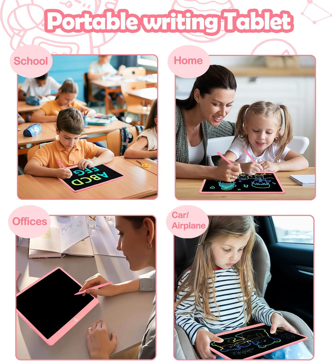 Bunte LCD Schreibtafel Kinder 16 Zoll, Maltafel Zaubertafel Digital Zeichnen Writing Tablet Ektronis