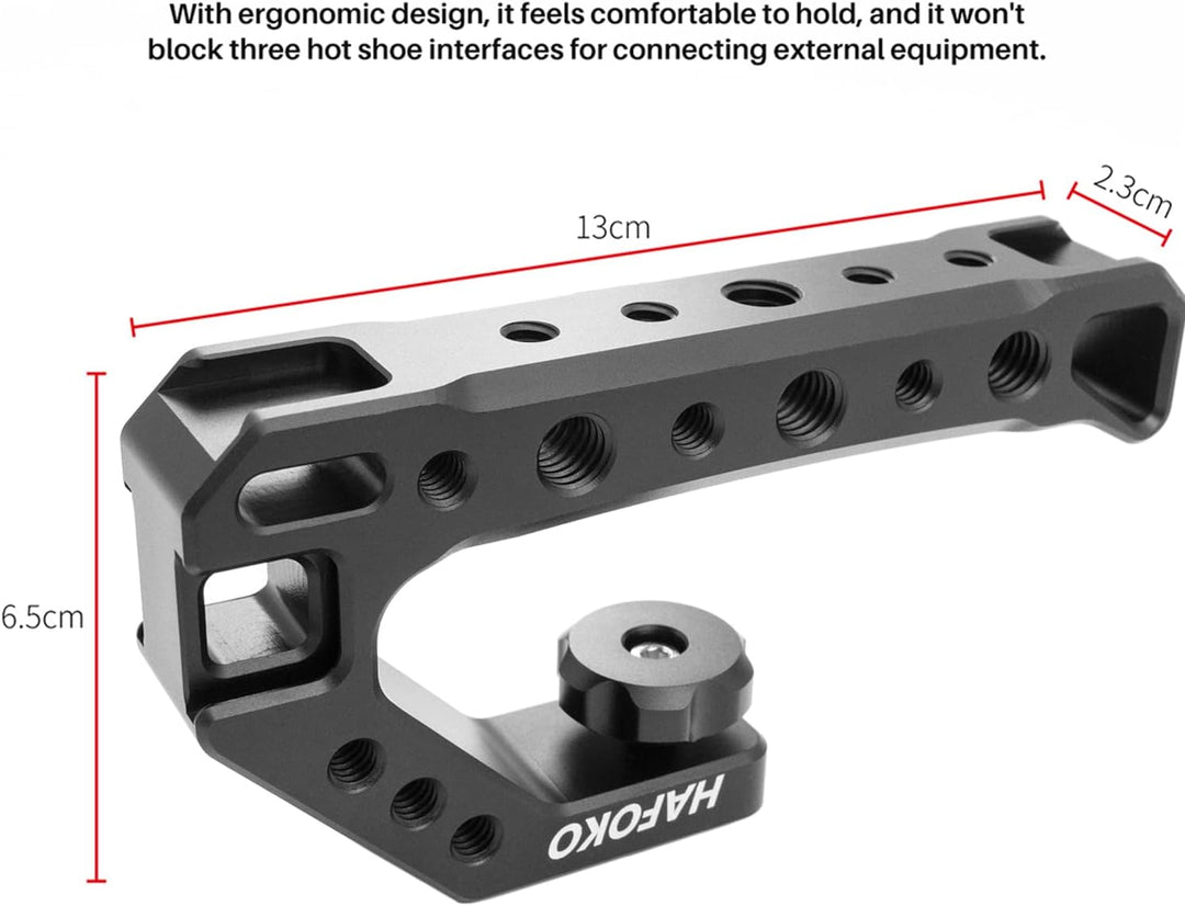 WEWOGA R005 Top Camera Hot Shoe Grip Top Universal Video Stabilisator mit 3 Cold Shoes 1/4 "3/8" Kom