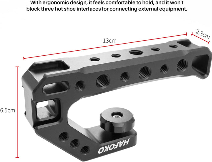 WEWOGA R005 Top Camera Hot Shoe Grip Top Universal Video Stabilisator mit 3 Cold Shoes 1/4 "3/8" Kom