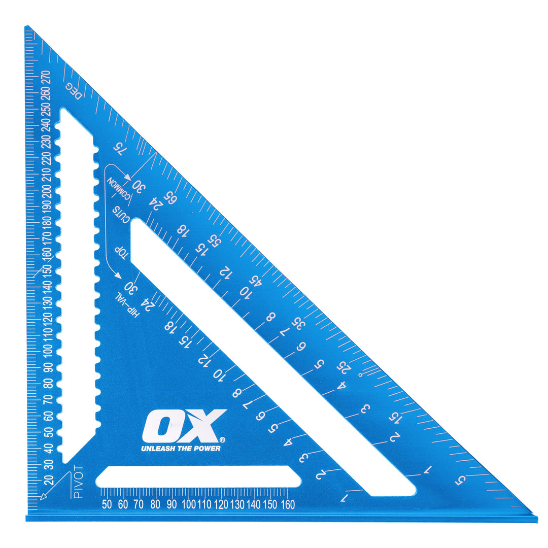 OX Tools Pro Sparrenwinkel 300 mm OX-P506530 – Zimmermannwinkel Anschlagwinkel Aluminium metrisch, 3
