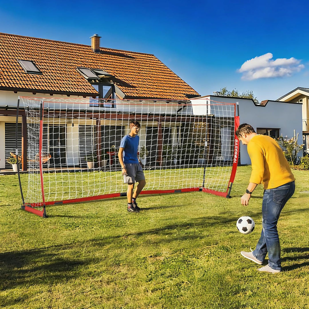 Fussballtor Outdoor [180cm/240cm/365cm], Faltbares Fussballtor Garten &amp; Training mit Koordinationsle