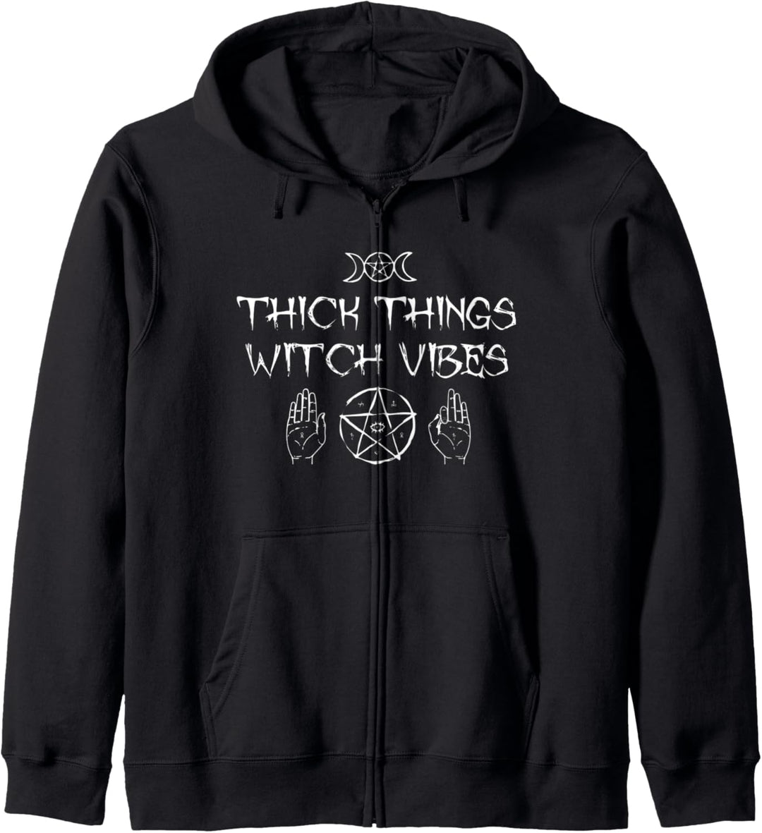 Thick Thighs Witch Vibes Funny Halloween Pagan Costume Scary Kapuzenjacke