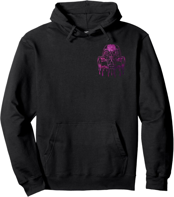 2-seitige Vintage Cyber Dripped Doomsday Preppers Gasmaske Pullover Hoodie