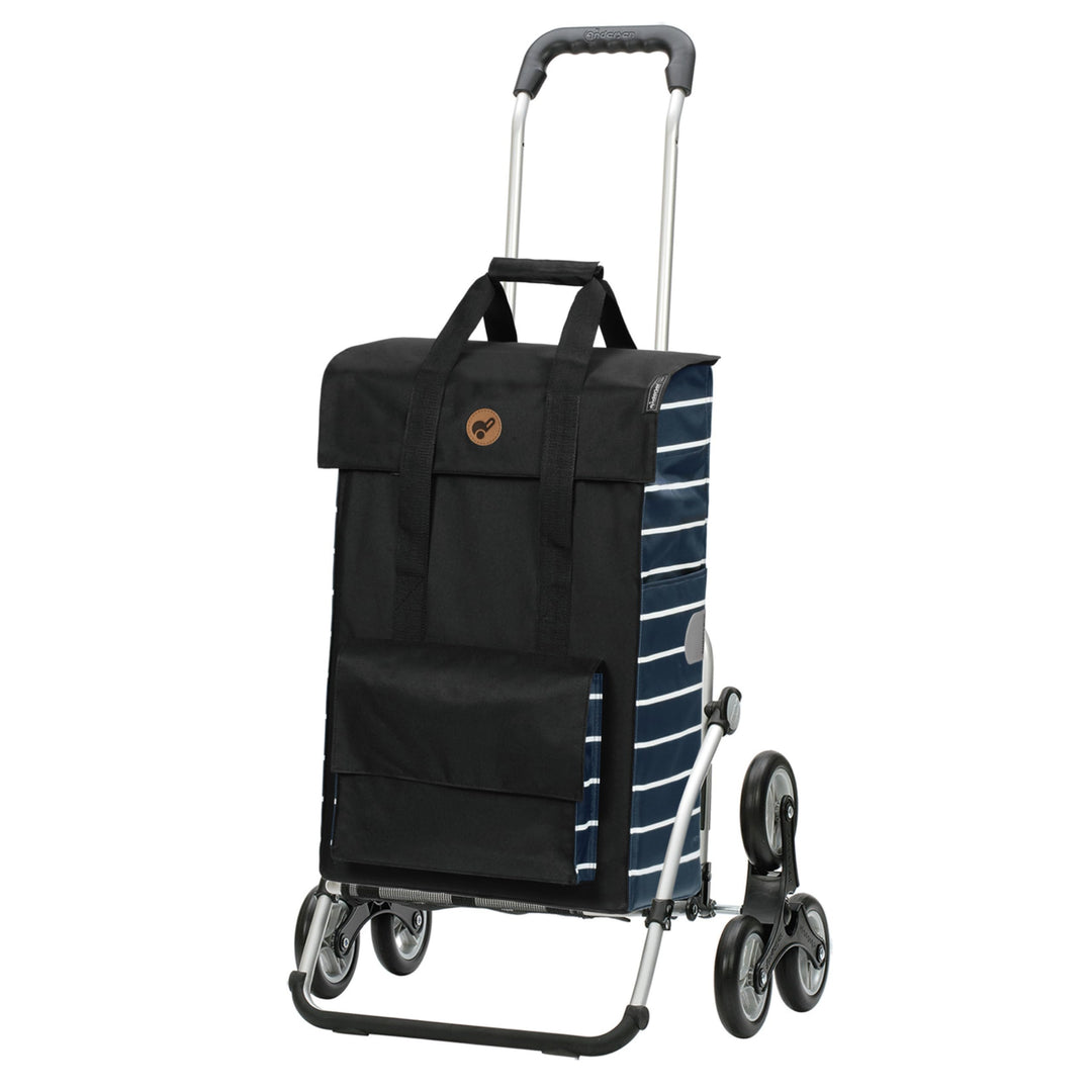 ANDERSEN Einkaufstrolley - Treppensteiger Royal Shopper Jella blau | ideal für Treppen, aus Alu, hoh