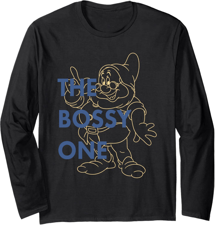 Disney Snow White Dwarf Bossy The Bossy One Outlined Langarmshirt