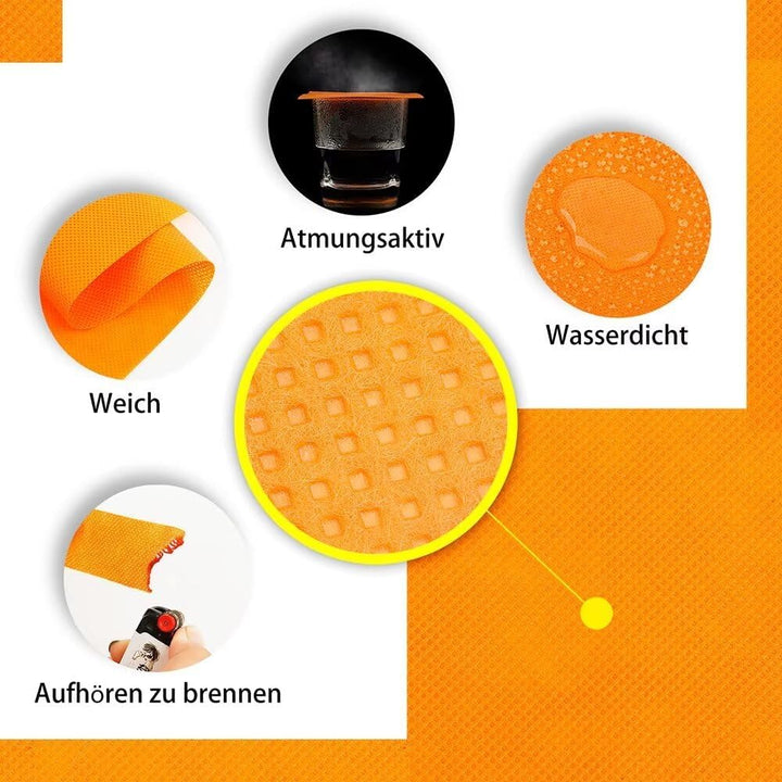 Tischdeckenrolle, 1.18 × 45M, Orange, Einweg Vlies Stoffähnlich Tischdecke Rolle, Meterware Tischtuc