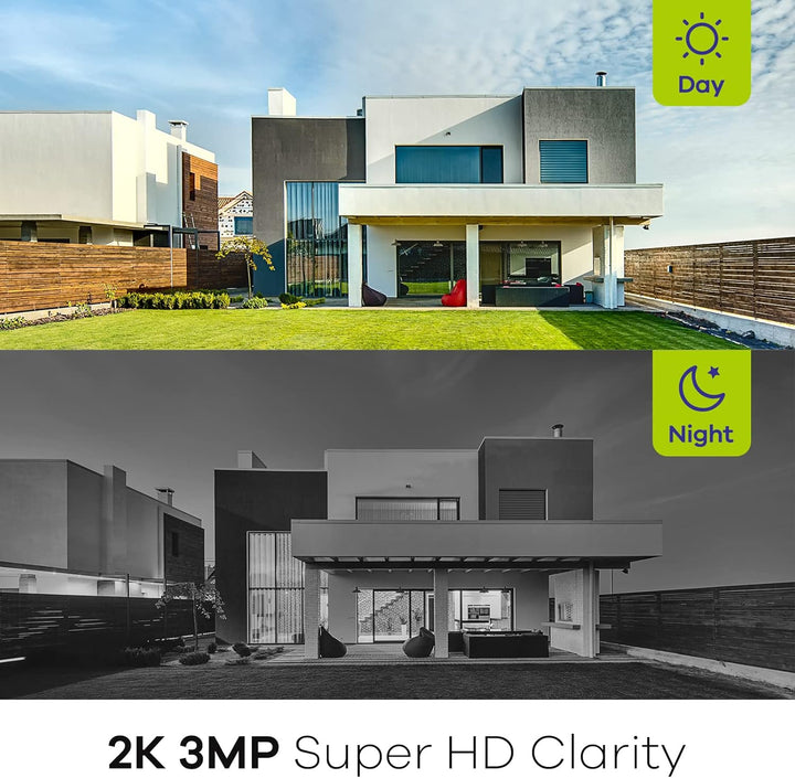 SANNCE WLAN Kamera Set 2 Stück 3MP 3MP WLAN Überwachungskamera System