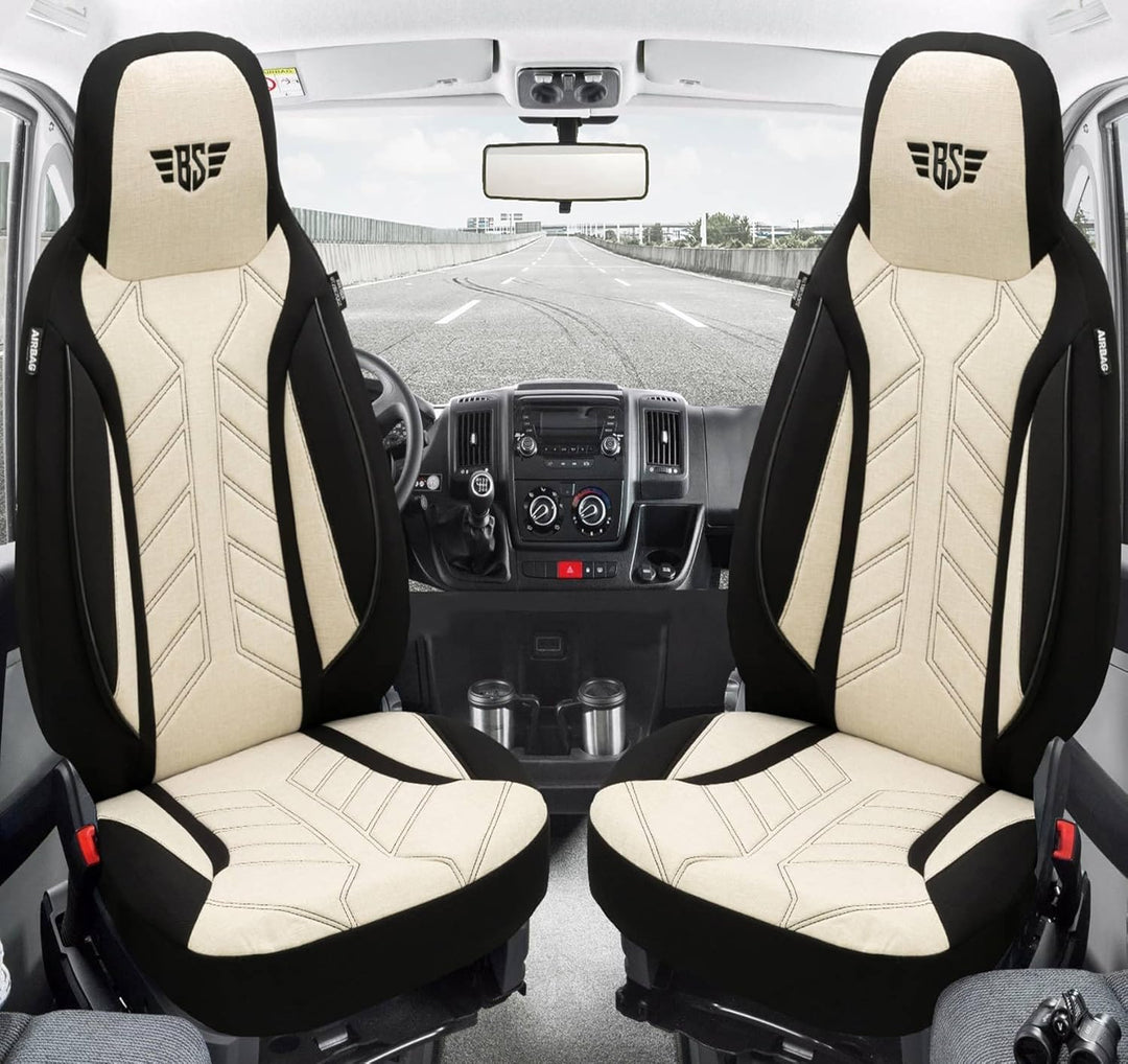 BREMER SITZBEZÜGE Mass Sitzbezüge Schonbezüge für Subaru Outback 5 PLKT207 PLKT207 - Schwarz/Beige O