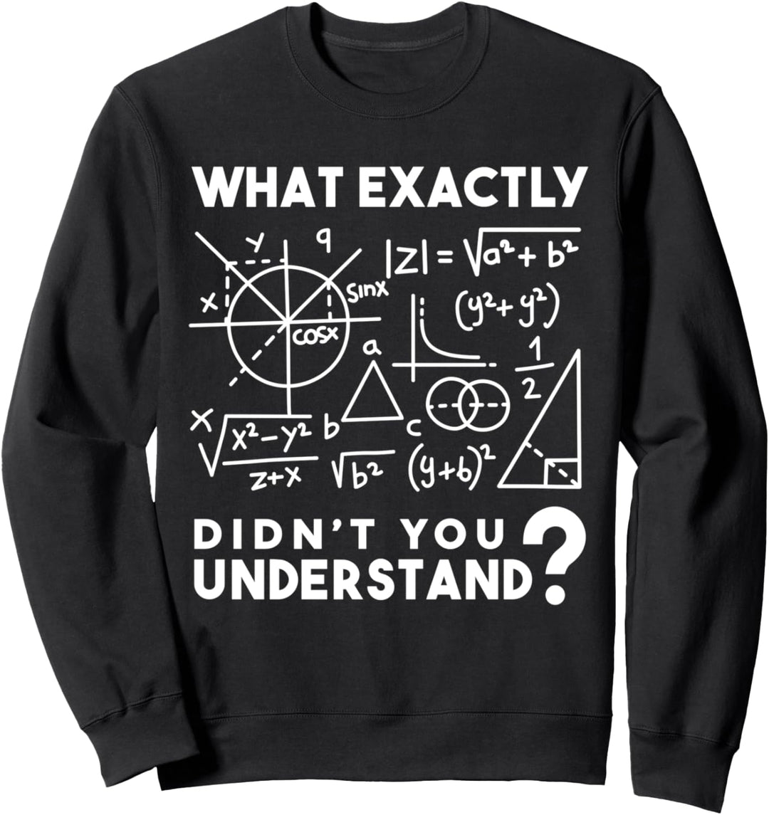Was genau hast du nicht verstanden? Lustige Mathelehrerin Sweatshirt