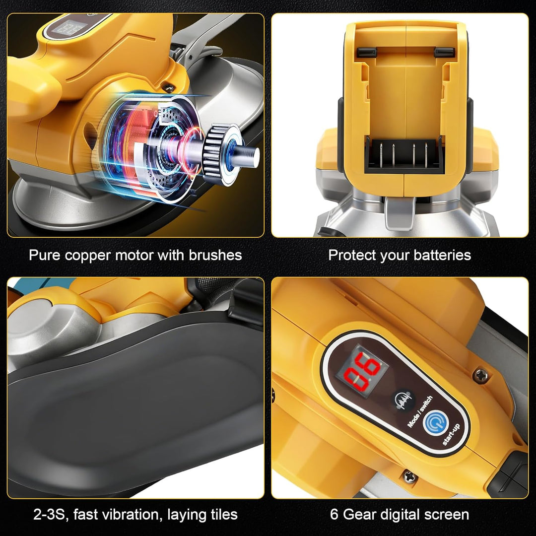 Fliesen-Vibrationswerkzeug mit 6 Einstellbaren Geschwindigkeiten, Kompatibel mit Dewalt 18V,20v Batt