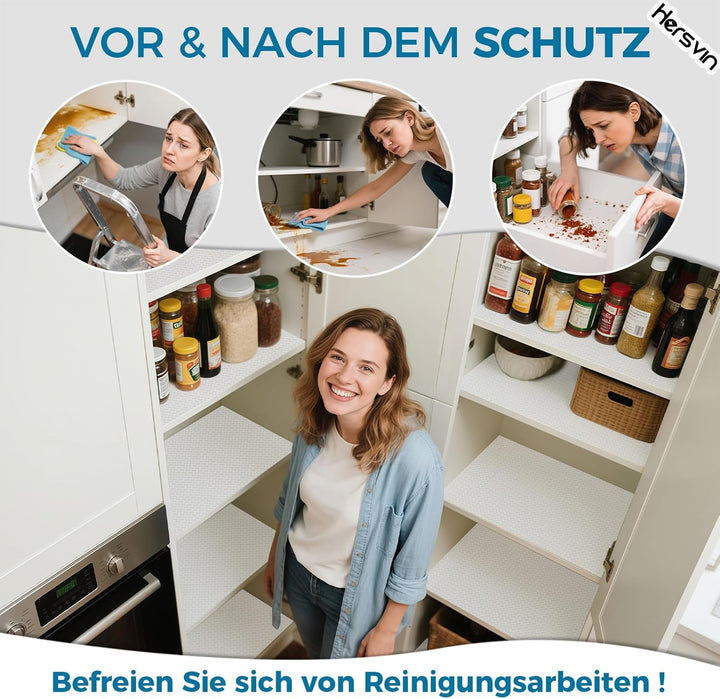 Hersvin Schubladenmatte 30cmx500cm Schrankpapier Schubladeneinlage Eva Wasserfest Nicht Klebende Unt
