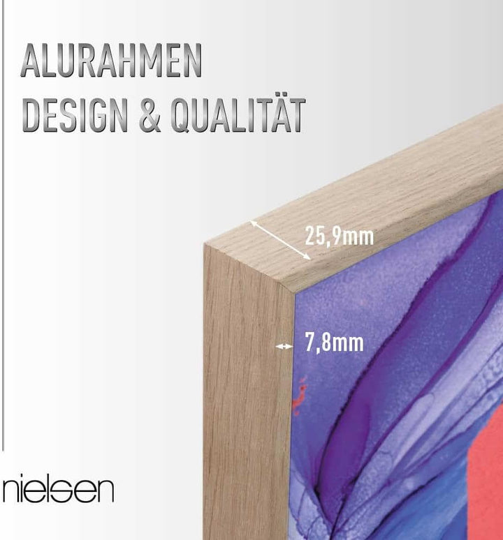 nielsen Aluminium Bilderrahmen Alpha, 40x60 cm, Eiche Eiche 40 x 60 cm, Eiche 40 x 60 cm