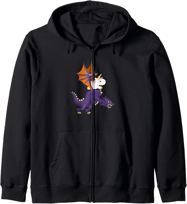 Lustige Einhorn Reitdrache Geschenk Fun Kapuzenjacke