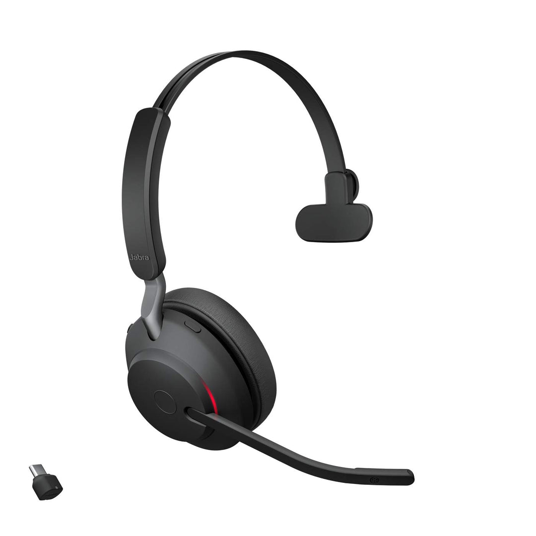 Jabra Evolve2 65 Wireless PC Headset – Noise Cancelling UC Certified Mono Headphones with Long-Lasti