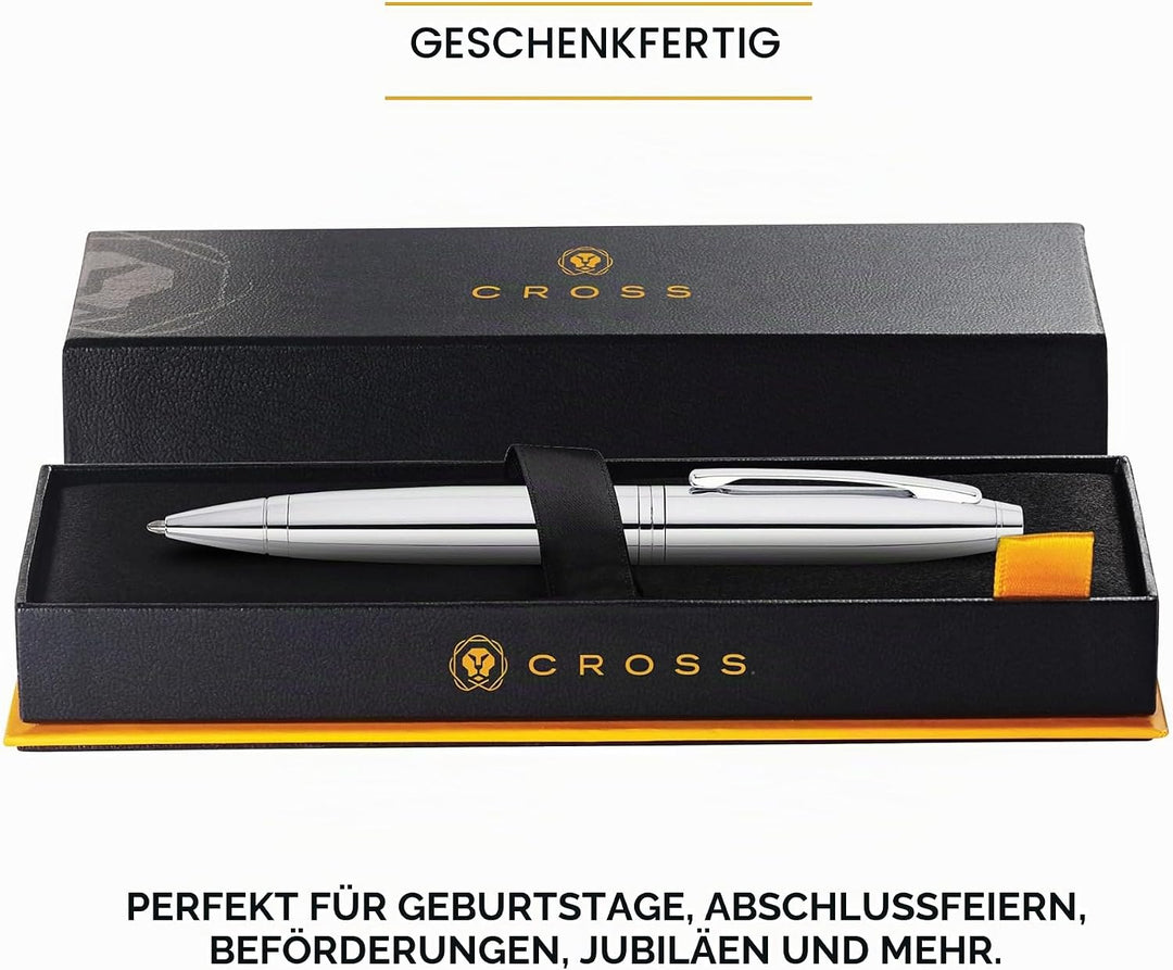 Cross Calais Kugelschreiber (Drehmechanik, Strichstärke M, Schreibfarbe: schwarz, inkl. Geschenkbox)