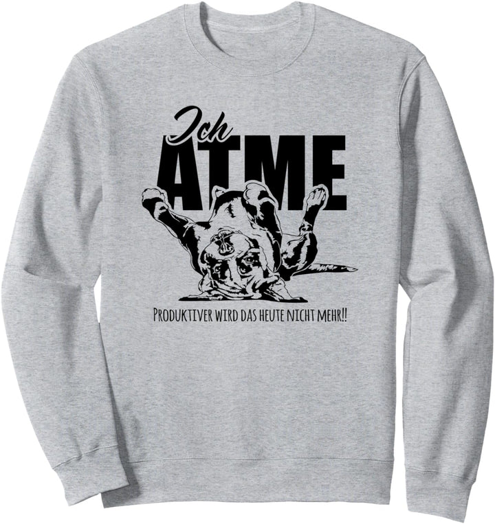 Lustiger Boxer Ich Atme Hundespruch Hund Hunde Sweatshirt