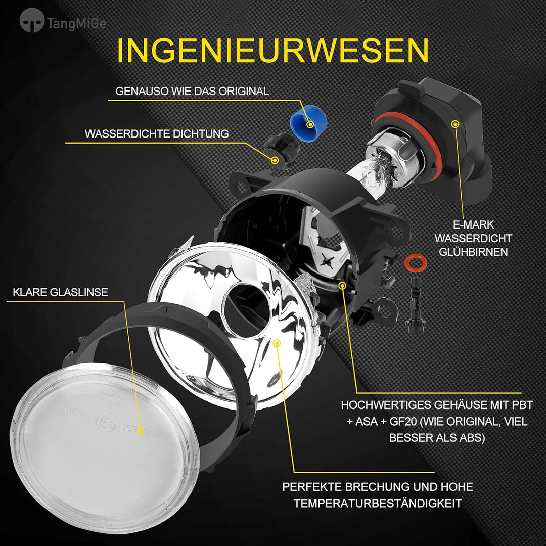 TangMiGe Nebelscheinwerfer Kompatibel mit CITROËN DACIA Duster FIAT Sedici FORD JAGUAR Note OPEL Agi