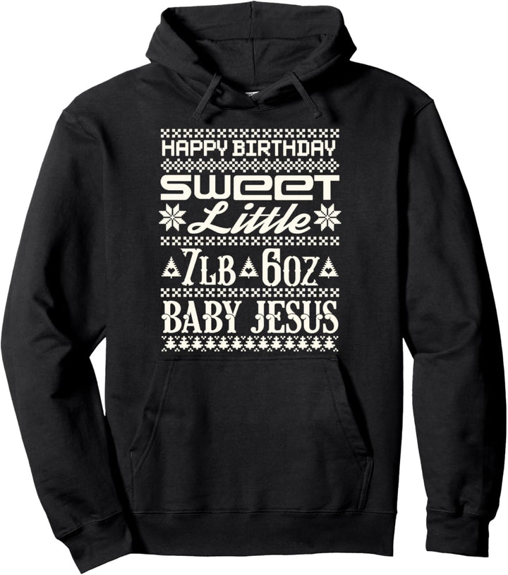 Funny Christmas Holiday shirt 7lb 6oz baby Pullover Hoodie