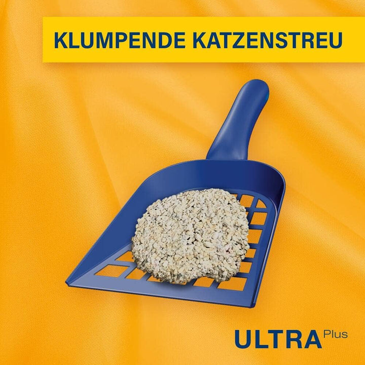 Catsan Ultra Plus – Katzenstreu aus feinen natürlichen Tonkörnchen – 1 x 10 Liter