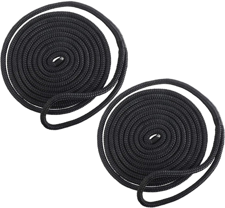FreeTec 4 TLG Bootsseil Boot Fenderleine Nylon Dockline Festmacherleine Fenderseil mit Auge 12mm Dur