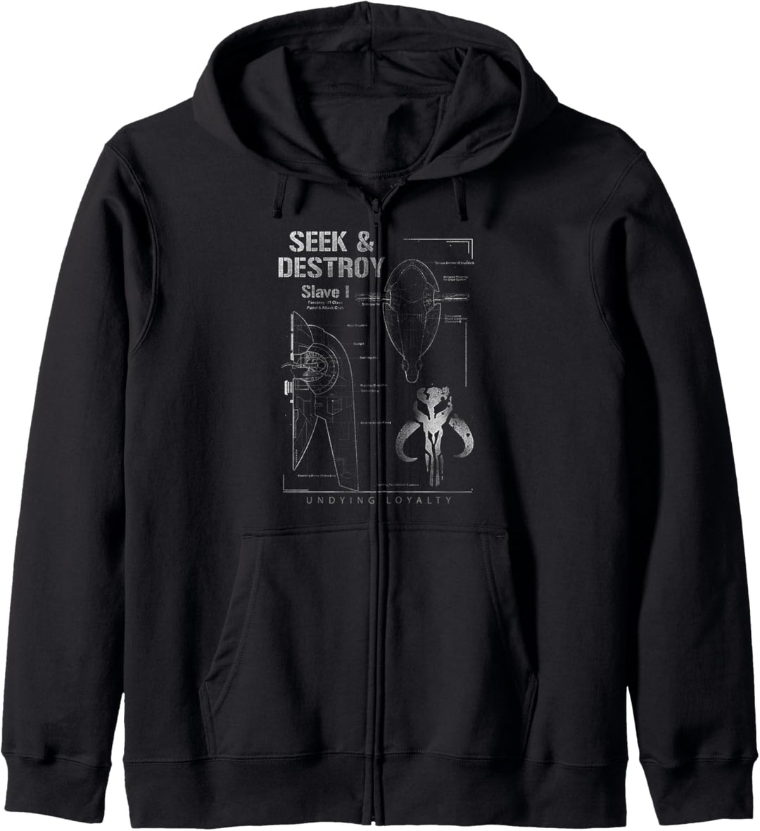 Star Wars Boba Fett Slave One Schematics Kapuzenjacke