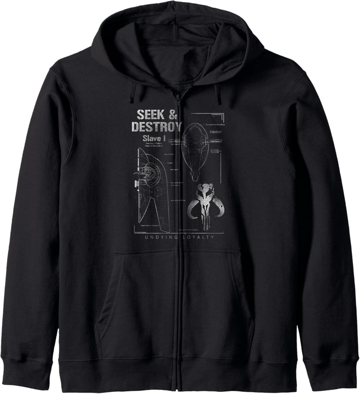 Star Wars Boba Fett Slave One Schematics Kapuzenjacke