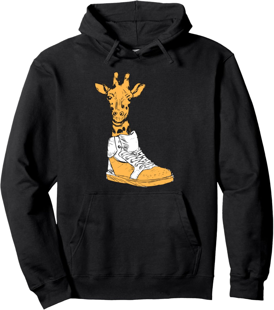 Giraffe in meiner Schuh-lustigen Skizze, die Kunst zeichnet Pullover Hoodie