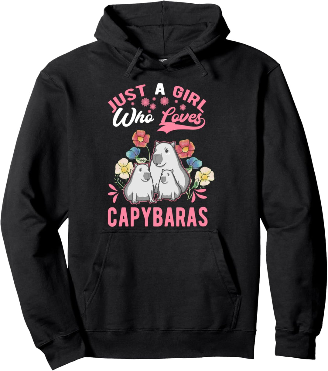 Just a girl who loves capybaras Mädchen Capybara Pullover Hoodie